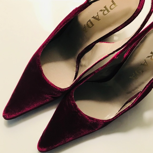 prada velvet shoes